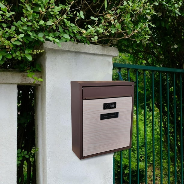 Madera Buzon En Porton Buzón De Pared, Buzón Vertical Con