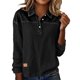 thumbnail image 3 of TaTaai Women's long sleeve collared top, linen cotton fabric, color block design, removable buttons, pullover style, casual loose fit, soft breathable, ideal for daily outings & office casual Gift, 3 of 7
