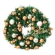 thumbnail image 3 of Guirnalda navideña artificial, adorno navideño, guirnalda colgante navideña, corona para puerta delantera, decoración navideña para interiores dorado, 3 of 8