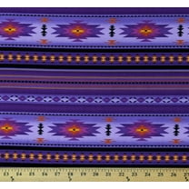 Cotton Southwestern Tuscon Purple Aztec Cotton Fabric Print by the Yard (201PURPLE)