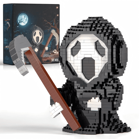 Hooded Character Mini Building Blocks Set, Collectible Micro Brick Display Model for Teens and Adults