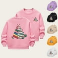 thumbnail image 2 of FUZHIQ Children's Autumn and Winter Long Sleeve and Christmas Print Casual Thick Warm Crew Neck Hoodie for Boys And Girls for 4-5 Years, 2 of 4