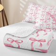 thumbnail image 4 of Manfei Personalized Letter N Twin Quilt Set,Cute Pink Bowknot Twin Coverlet Set,3pcs,1 Bedspread and 1 Pillowcase, 4 of 7