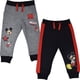 thumbnail image 1 of Pantalones Disney Mickey Mouse para niños pequeños, paquete de 2 unidades, negro/gris, 3T, 1 of 7