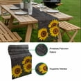 thumbnail image 5 of Sunflower Table Runner - 60 Inch Long, Kitchen Dining Table Runner Dresser Scarves, Yellow Spring Flora Summer Botanical Black Farmhouse Decor for Coffee Tables Wedding Party Banquet, 5 of 8