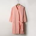 thumbnail image 2 of Aboser Women's Fuzzy Flannel Robes Quick Dry Kimono Robe Comfy Moisture Wicking Bathrobes Soft Long Sleeve Plush Loungewear with Pockets Pink Free Size, 2 of 6