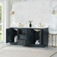 thumbnail image 4 of Gazsi 72" Double Bathroom Vanity Set in Charcoal Blue with Grain White Composite Stone Countertop without Mirror, 4 of 8