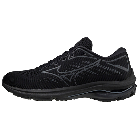 Mizuno Women's Wave Rider 25 Running Shoe, Size 7.5, Black-Shade (909I)