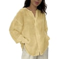 thumbnail image 2 of Endives Womens Linen Shirt Button Down Shirts Long Sleeve Casual Blouses Linen Clothes Thin Lightweight Breathable Womens Top, 2 of 6