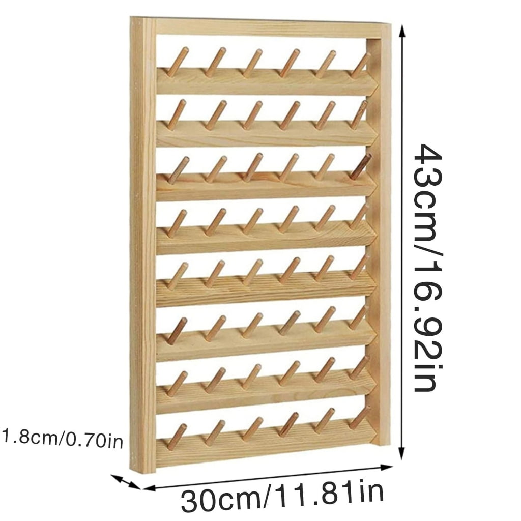Jesscasday Braiding Rack 48 Spool Wall Mounted Thread Holder Sewing Embroidery Thread Rack