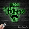 thumbnail image 4 of Handmadetneonsign Custom Happy Father's Day For Life Metal Sign Wall Art LED Light, Father's Day, 4 of 5