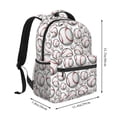 thumbnail image 2 of Easygdp Cute Baseball Mochila Ergonómica Versátil para Laptop - Múltiples Bolsillos, Correas Ajustables, Unisex para Escuela, Viajes y Actividades al Aire Libre-One Size, 2 of 5