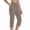 Khaki, variant on Capri Pants for Women Summer Yoga Leggings with Pockets Slim Fit Workout Gym Capris Straight Leg Work Yoga Trousers Blue S