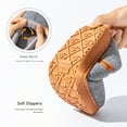 thumbnail image 6 of Pmoiste Women's Memory Foam House slippers Closed Back Comfy Warm Plush Winter Wedge Slipper, 6 of 7