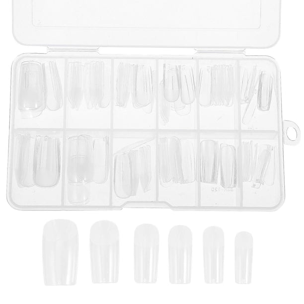120Pcs Clear Nail Tips Transparent Press on Nails Glue on Nails Fake Nail Decoration
