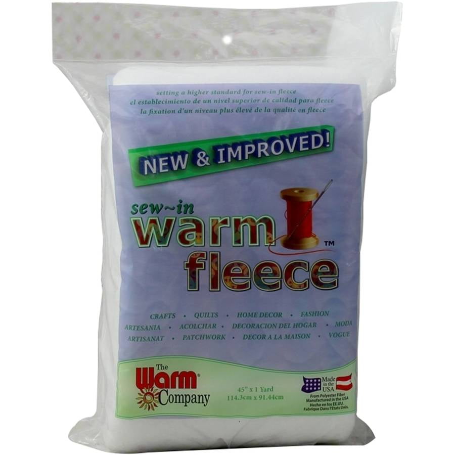 Warm Fleece Polyester Sew-In Batting, 36' X 45', Fob: Mi