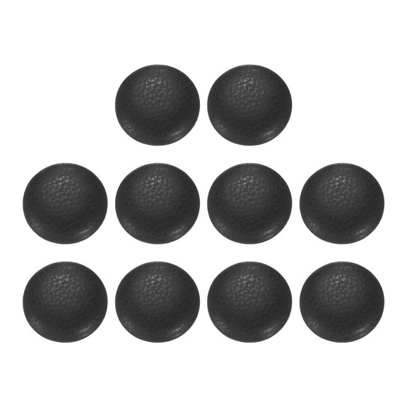 Uxcell 10pcs PU Leather Covered Button 12.5mm Metal Shank Round Button, Black