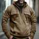 thumbnail image 4 of Sudaderas con capucha tácticas de media cremallera para hombre, sudaderas militares de lana sólida y cálida, chaquetas con capucha con múltiples bolsillos para hombre, Polar grueso para exteriores, 4 of 5