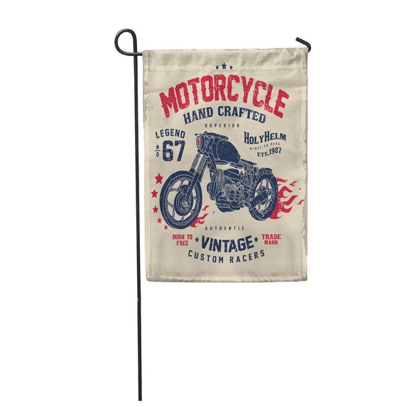 SIDONKU Motor Motorcycle Helmet Part Badge Bike Garden Flag Decorative Flag House Banner 12x18 inch