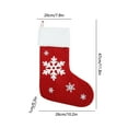 thumbnail image 6 of Embroidered Christmas Stocking - 10.2 Inch Classic Santa Sock for Fireplace/Tree Decor, 6 of 6