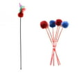 thumbnail image 3 of Cat Pom Pom Teaser Creative Interactive Cat Feather Wand Kitten Teaser Toy, 3 of 10