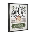 thumbnail image 3 of Santa's Workshop Toys Vintage Signage Holiday Graphic Art Jet Black Framed Art Print Wall Art, 3 of 9