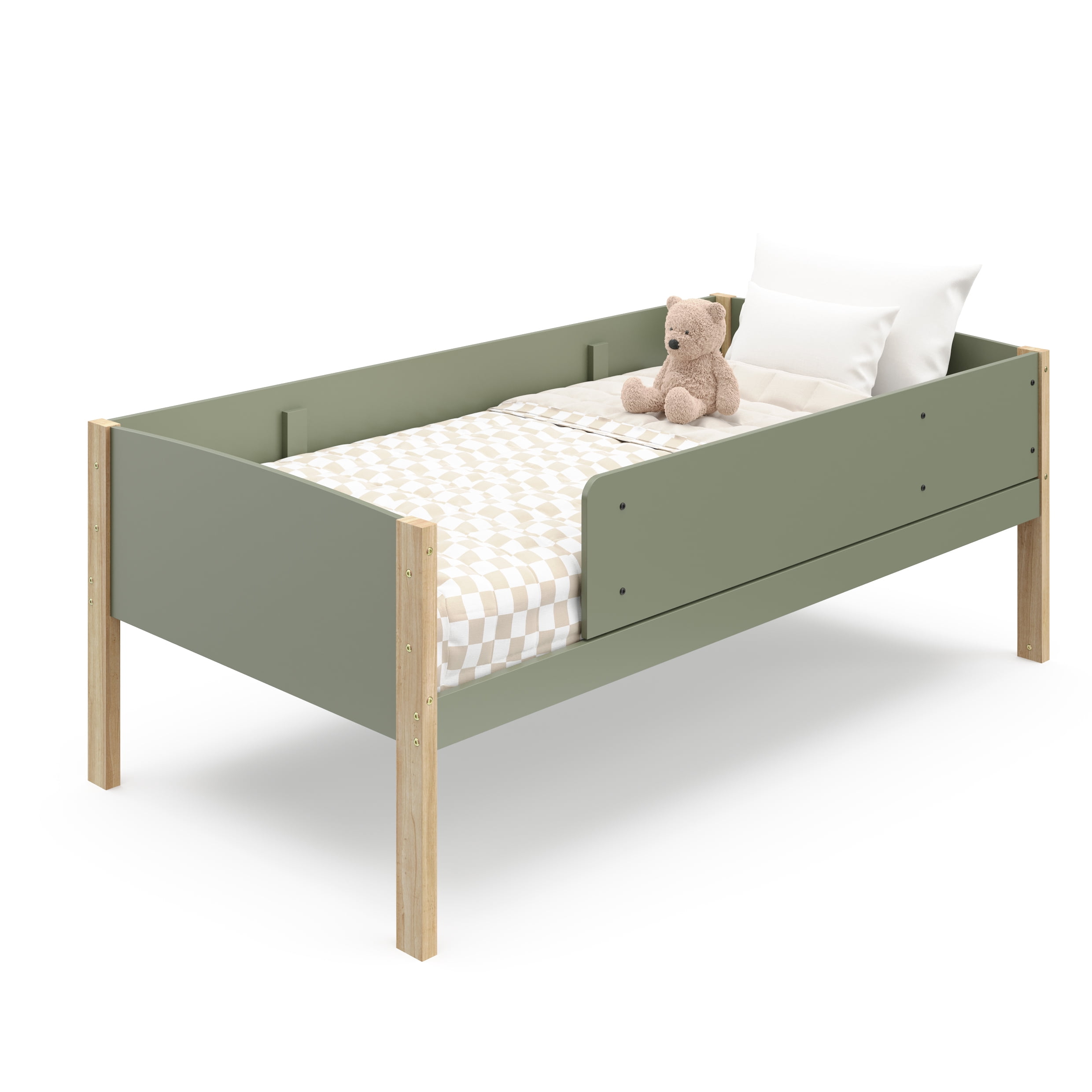 Storkcraft Next Delray Twin-over-Twin Bunk Bed, Olive with Natural