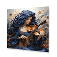 thumbnail image 2 of Designart "Blue Music Classical gracefulness I" Music Metal Wall Art, 2 of 5