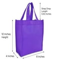 thumbnail image 5 of DALIX 10" Mini Shopping Totes Small Resuseable Bags for Women and Children in Purple-10 PACK, 5 of 6
