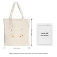 thumbnail image 3 of Stylish Canvas Tote Bag with Light Fabric Featuring a Unique Quote in White and Orange Perfect for Shopping Travel and Parties, 3 of 4