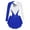 A Royal Blue, variant on Aislor Kids Rhinestones Ice Skating Girls Mesh Spliced Long Sleeve Skirts Dance Dress