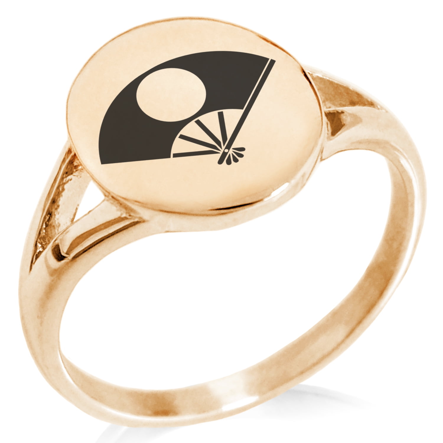 Stainless Steel Satake Samurai Crest Minimalist Oval Top Polished ...