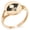 Rose Gold, variant on Stainless Steel Satake Samurai Crest Minimalist Oval Top Polished Statement Signet Ring
