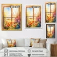 thumbnail image 4 of Designart "Window Of Floral Blooms V" Floral Window Wall Art For Kitchen, 4 of 5