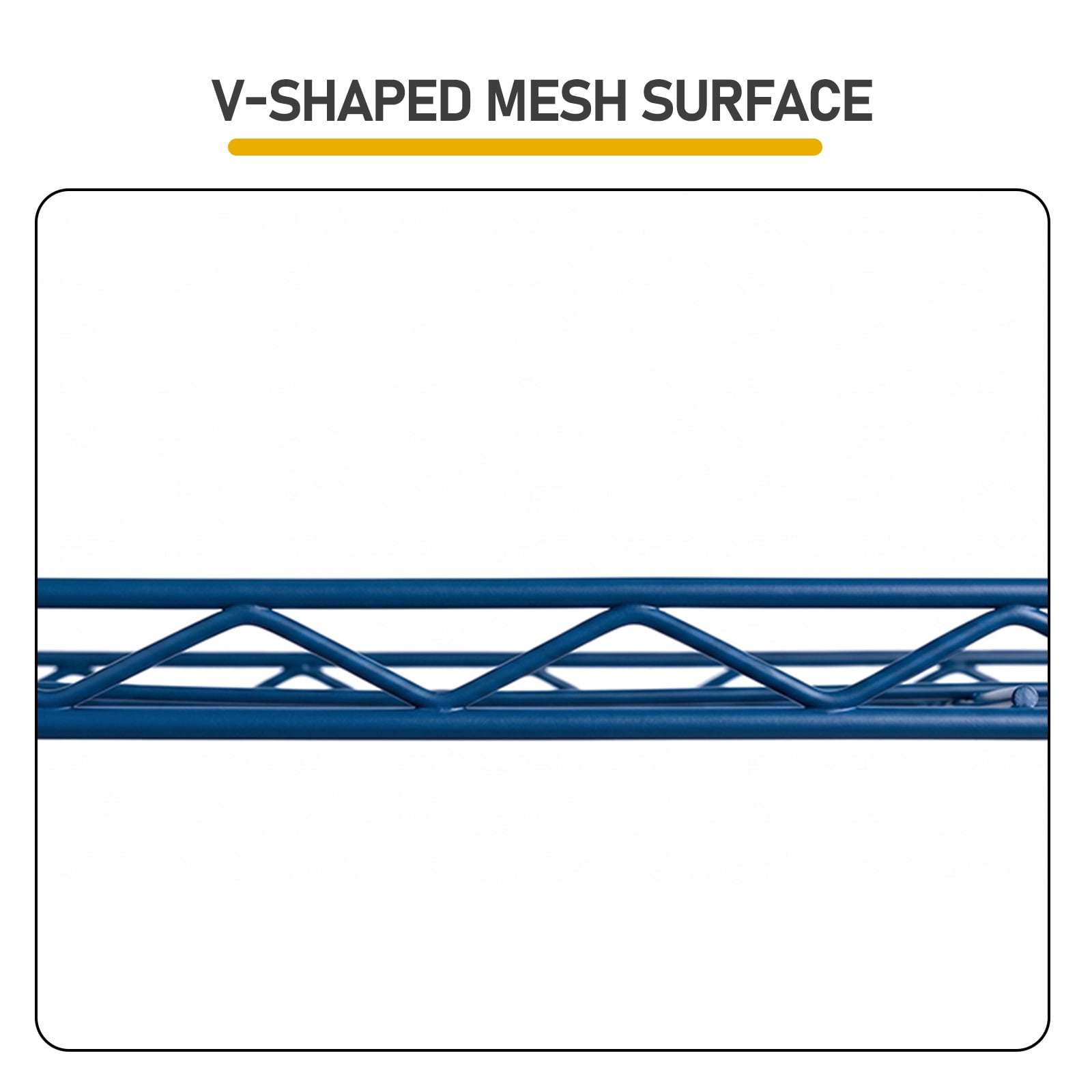 4-Tier Adjustable Heavy Duty Iron Storage Shelving Unit, Stationary Navy Blue Rust Resistant Powder Coating Freestanding Rack for Garage Kitchen Warehouse Retail Basement
