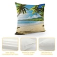 thumbnail image 4 of Chilfamy Short Plush Pillowcase 1 Piece for Home Decor Sea Beach Coconut Tree White, 4 of 5