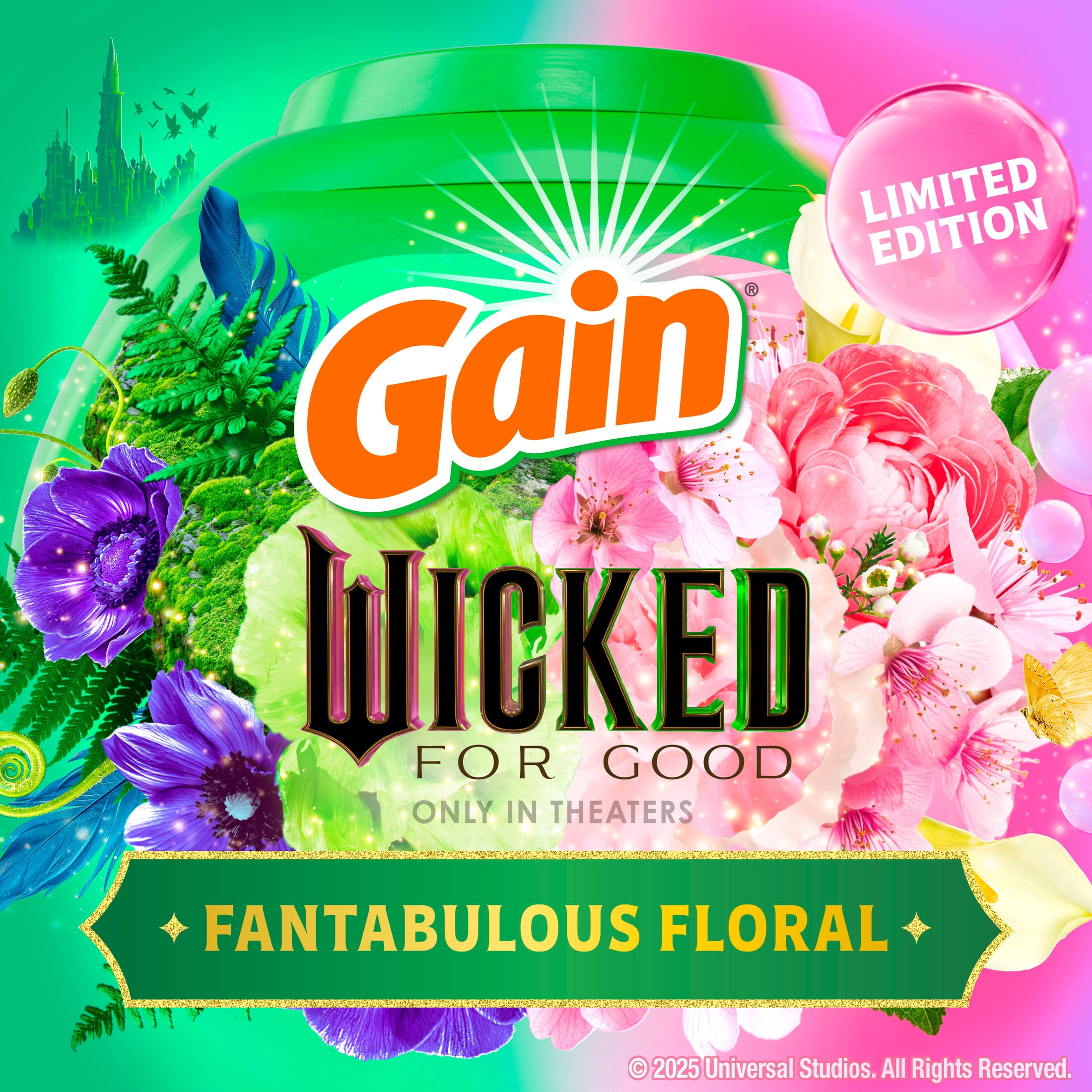 Gain Flings! "Wicked: For Good" Limited Edition, 42 Count, Fantabulous Floral Scent