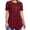 Wine, variant on Floral Lace Short Sleeve T Shirt Elegant Round Neck Blouse for Summer Casual Comfortable Soft Basic Tee Top,Color:Dark Purple,Size:XXL