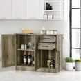 thumbnail image 2 of Gymax Buffet Armoire de Rangement Console Table Cuisine Bahut Tiroir Gris, 2 of 10