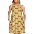 thumbnail image 1 of Xecao Teckel Chiot pour Robes d'Été pour Femmes Robes Décontractées de Plage Sans Manches T-Shirt Robe Évasée avec Poches, 1 of 7