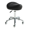 thumbnail image 1 of Elodie Saddle Stool Adjustable Nail Beauty Pulley Work Chair for Lab Salon Manicure Black, 1 of 8