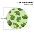 thumbnail image 2 of Lsque Broccoli 3 Pattern 4" Drink Coasters Set of 4, PVC Leather Absorbent Coasters, Table Coaster Set Decorative Coffee Cup Coasters Housewarming Gift -Round Shape, 2 of 6