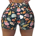thumbnail image 2 of Haiem Autumn Fox Owl No Front Seam Biker Shorts for Women Yoga Workout Gym Bike Shorts with Tummy Control Moisture-Wicking-Medium, 2 of 9