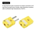 thumbnail image 4 of K Type Thermocouple Wire Connectors Male Female Plug Adapter High Temperature 220°C(428°F) Yellow 3Set, 4 of 6