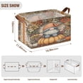 thumbnail image 3 of 2Pack Waterproof Foldable Storage Basket Medium, Metal Frame & Hollow Board Support, for Clothes and Toy Organization Pumpkin Old Elf, 3 of 8