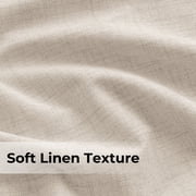 100% Blackout Curtains for Bedroom,Set of 2 Panels,108inch Length Faux Linen Thermal Insulated Back Tab Drapes with Room Darkening,50Wx108L,Oatmeal