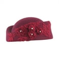thumbnail image 5 of Women's Flower Applique Pillbox Hat Elegant Church Fascinator Tea Party Cap, 5 of 5
