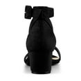 thumbnail image 2 of BLISSFUL STEP Women's Ankle Buckle Strap Chunky Heel Sandal Shoes Black 7.5, 2 of 8