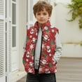 thumbnail image 7 of Xixirimido Christmas Tree Snowman Snowflake Red Pattern Girls Boys Zippered Vest Warm Soft Fleece Vest for Kids Sleeveless Stand Collar Jacket with Pockets Fall Winter Outerwear for 2T, 7 of 7