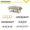 thumbnail image 2 of Bufetera 44l Chafing Dish 4pz Acero Inoxidable Vaporera Chef Gutstark, 2 of 10
